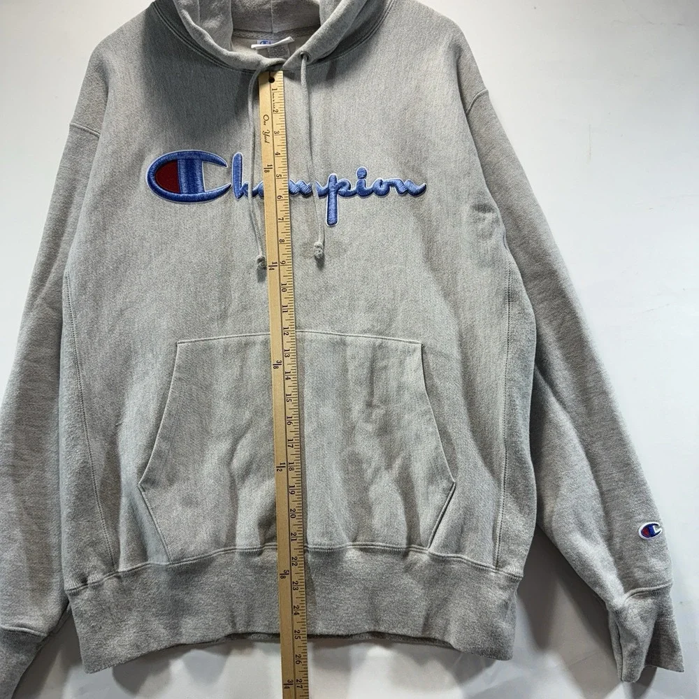 Vintage Champion Reverse Weave Warmup Hoodie Mens Size L Gray 80s - Picture 5 of 11